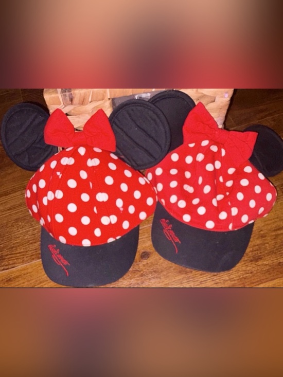 Disney Other - Vintage Red Polka Dot Minnie Mouse Ear Hat Pair